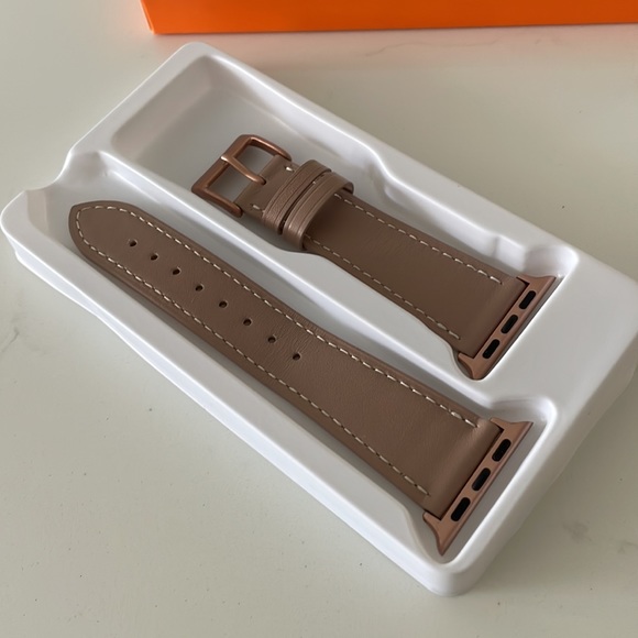 Tan/Rose Gold Watch Band - Picture 2 of 3